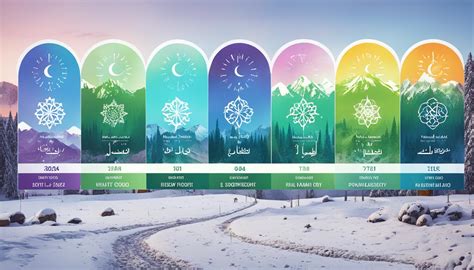 Darstellung der islamischen Gebetszeiten und Waschung