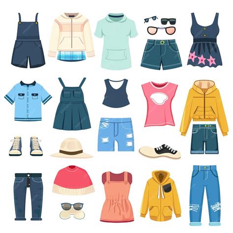 Eine Collage aus verschiedenen Kleidungsstücken der Sanetta Kinderkollektion für Jungen und Mädchen.