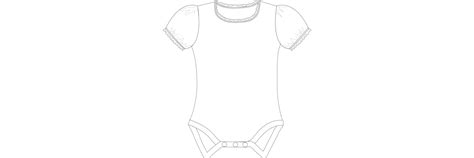 Illustration einer Babygarderobe für Mädchen mit Bodys, Stramplern, Shirts und Accessoires.