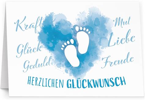 Karte mit Glückwünschen zur Geburt eines Enkels