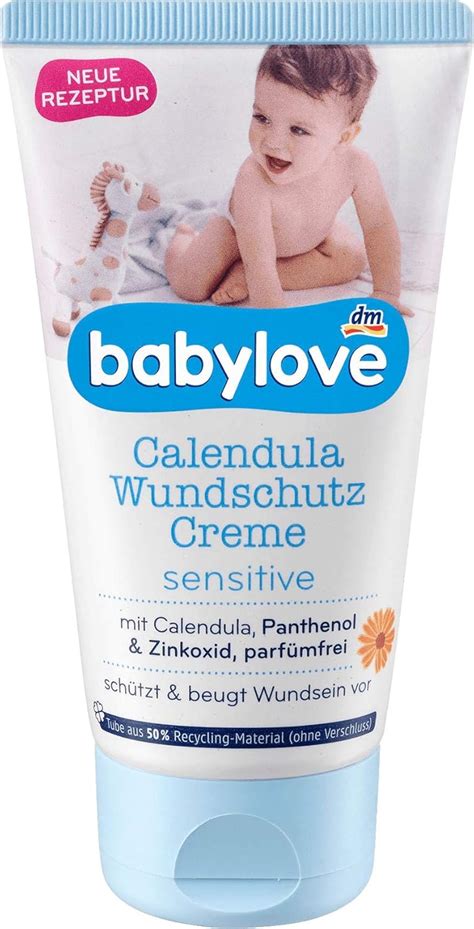 Schema: Zusammensetzung der Babylove Calendula Gesichtscreme und ihre Hauptwirkstoffe