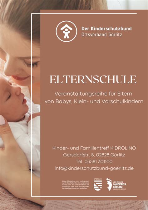 Infografik mit verschiedenen Angeboten einer Elternschule