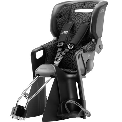 Detailaufnahme der Montagehalterung des Britax Römer Jockey Comfort Kindersitzes am Fahrradrahmen.