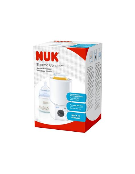 Bild eines NUK Thermo Constant Flaschenwärmers mit einer Babyflasche darin