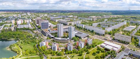 Luftaufnahme des Gesundheitszentrums Halle-Neustadt