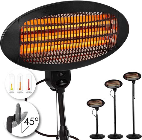 Baby-Heizstrahler als Standgerät mit höhenverstellbarer Teleskopstange.