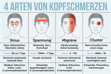 Schema mit verschiedenen Ursachen für Kopfschmerzen in der Schwangerschaft