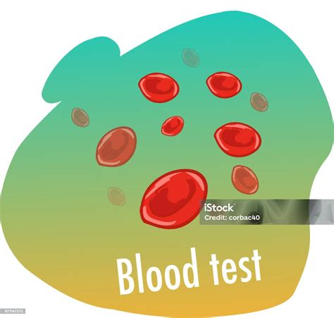 Illustration eines Bluttests zur Bestimmung des Rhesusfaktors