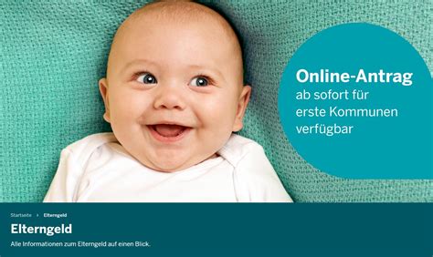 Screenshot des Elterngeldrechners im Familienportal