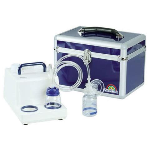 Schema der Baby Frank Grosse Sanfte elektrischen Milchpumpe mit hervorgehobenen ergonomischen Elementen und der Motoreinheit