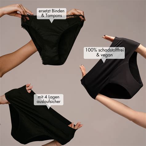 Schema, das die Kombination von Periodenunterwäsche mit Menstruationstasse oder Tampon zur Erhöhung des Schutzes darstellt.