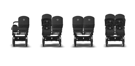 Bugaboo Donkey 5 Duo mit zwei Kindern nebeneinander