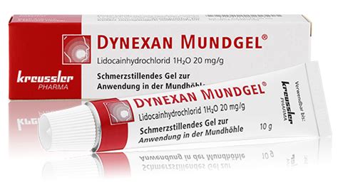 Illustration von verschiedenen schmerzhaften Zuständen im Mundbereich, die mit Dynexan behandelt werden können