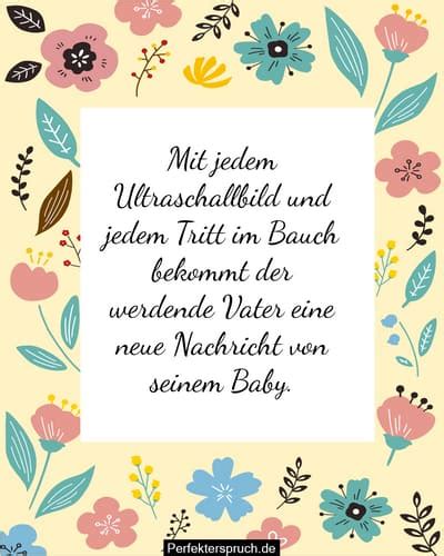 Illustration eines werdenden Vaters, der sanft auf den Bauch seiner Partnerin spricht