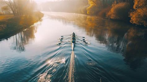 Ein Floß gleitet über einen Fluss bei Dämmerung, unheimliche Schatten am Ufer