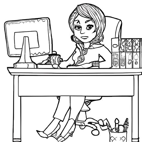 Illustration einer schwangeren Frau am Schreibtisch, die ein Jobticket nutzt