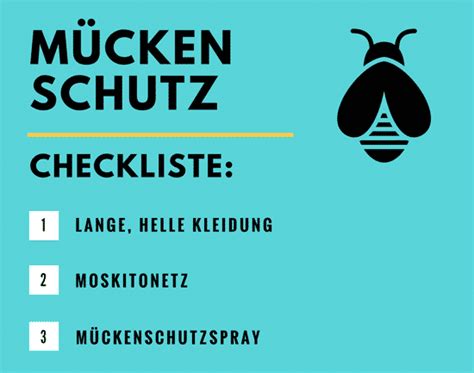 Infografik mit Tipps zum Mückenschutz im Urlaub.