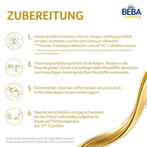 Infografik zur Zubereitung von Hero Baby Folgemilch