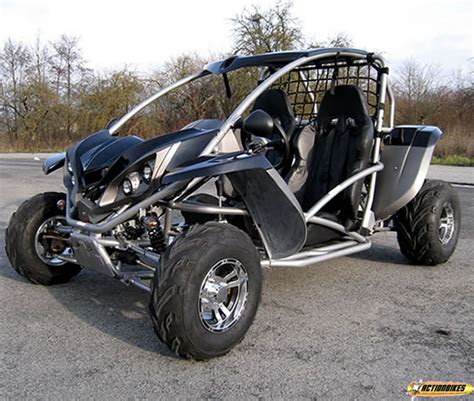 Foto eines umgebauten Buggy Luck 260 mit sichtbaren Anpassungen am Motor und Getriebe.