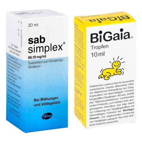 Vergleichstabelle: Bigaia Tropfen vs. Sab Simplex
