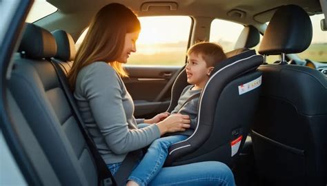 Illustration der sichersten Position für einen Kindersitz im Auto