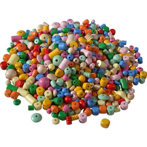 Diverse Holzperlen in verschiedenen Farben und Größen für Baby-Accessoires