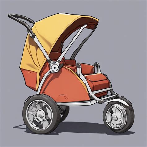 Illustration eines leicht zusammenklappbaren Buggys