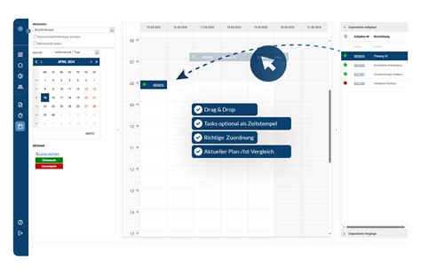 Kalenderansicht mit markierten Kursdaten