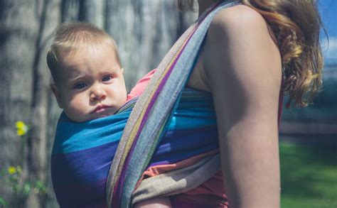 Schema der verschiedenen Tragepositionen mit einem Tragetuch