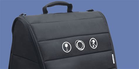 Illustration einer Bugaboo Transporttasche mit Tragegriffen und Rädern