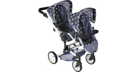 Modell des Tandem-Buggys Vario Sternchen mit zwei Puppen im Innenraum