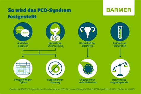 Infografik, die die verschiedenen Folgeerkrankungen von PCOS und deren Zusammenhang darstellt