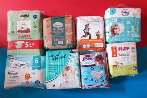 Infografik, die verschiedene Windelmarken mit ihren Vor- und Nachteilen vergleicht