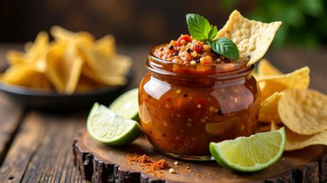 Zutaten für eine pikante BBQ-Sauce, darunter Salsa und Gewürze