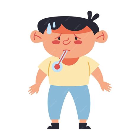 Illustration eines Kindes mit typischen AML-Symptomen wie Blässe und Mattigkeit