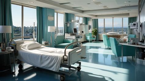 Illustration eines modernen Elternzimmers in einem Krankenhaus