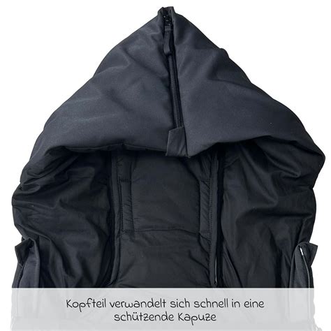 Kaiser Daunen-Fußsack Flooy: Detailansicht der Materialien und des Reißverschlusses