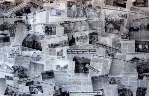 Collage aus Zeitungsartikeln zur Berichterstattung über den Fall