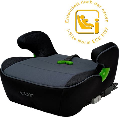 Illustration der ergonomisch geformten Sitzfläche und Armlehnen der Osann Junior Sitzerhöhung.