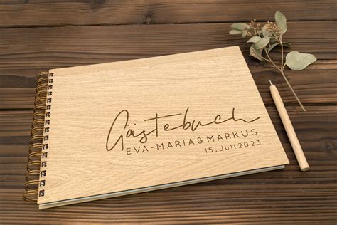 Beispiel für ein personalisiertes Gästebuch mit Name und Geburtszahl