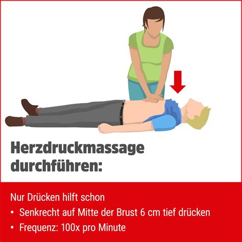 Illustration der Handposition für die Herzdruckmassage bei einem Kind