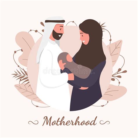 Illustration einer traditionellen muslimischen Geburtsszene mit Hebamme und unterstützenden Frauen.