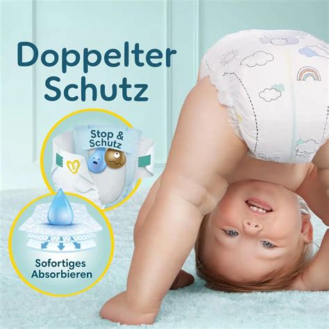 Illustration der Pampers Premium Protection Windel mit Fokus auf das Komfort-Fit-System