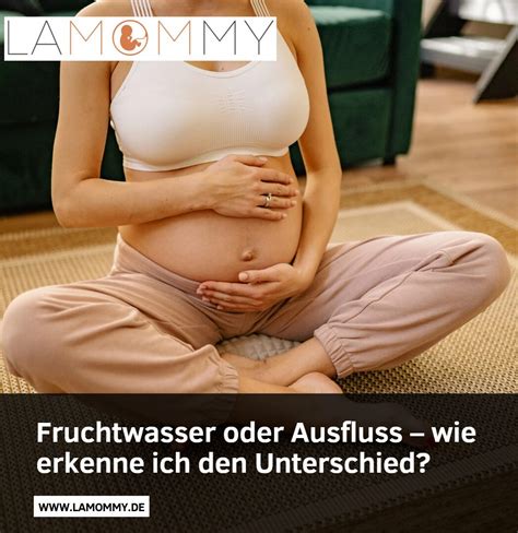 Illustration, die den Unterschied zwischen Fruchtwasser und Ausfluss zeigt (Farbe, Konsistenz, Teststreifen)