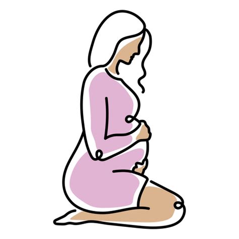 Illustration einer Schwangeren in seitlicher Knie-Drehung auf dem Rücken liegend.