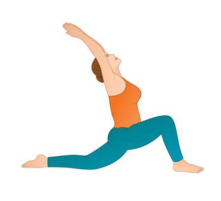 Illustration einer Schwangeren in der Low Lunge Pose.