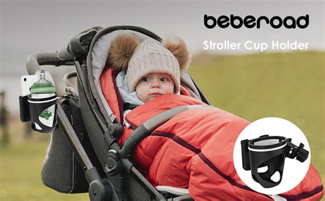 Foto eines Cybex Getränkehalters, befestigt an einem Kinderwagengriff