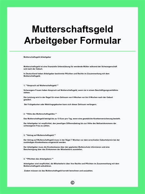 Schema: Berechnung des Arbeitgeberzuschusses zum Mutterschaftsgeld