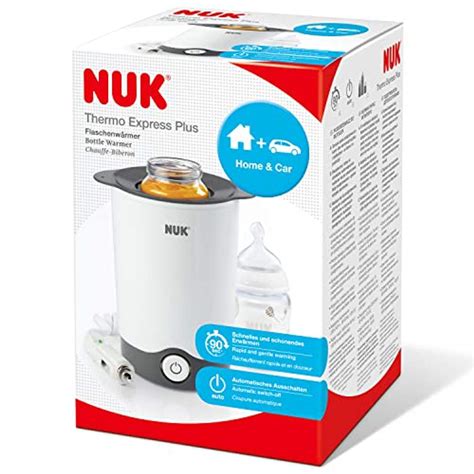 NUK Thermo Express Plus Flaschenwärmer mit Autoadapter-Kabel