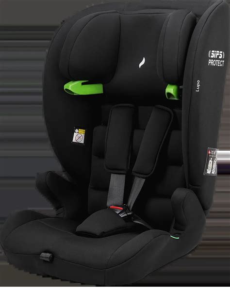 Illustration des Osann Lupo Hochstuhls mit hervorgehobenen verstellbaren Elementen